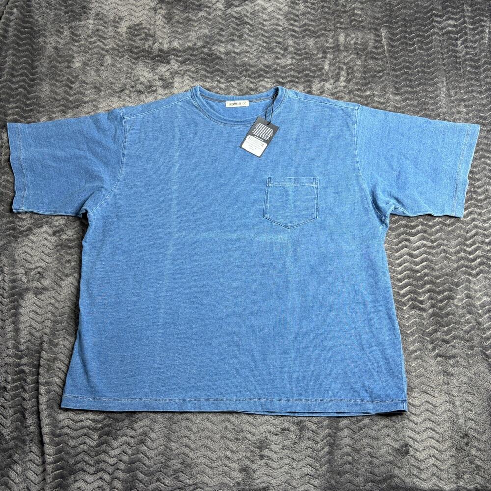 Buck Mason Men’s Size XL M043 Indigo Dipped Yuma 90s Box Shirt NWT